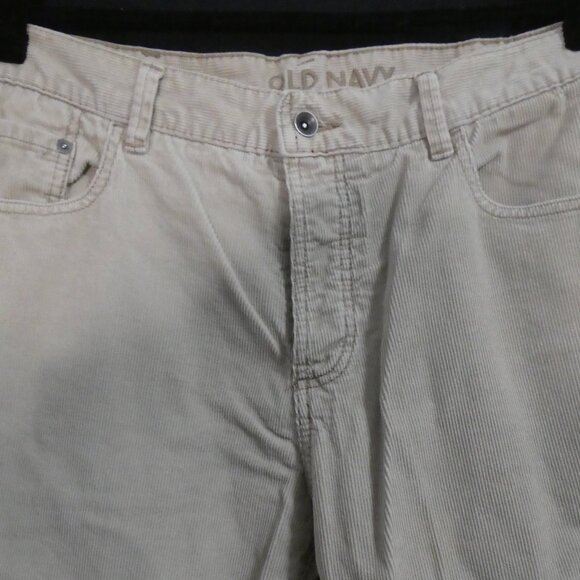 OLD NAVY - Boot-Cut | 36 x 30 | Beige Cotton Cords / Corduroy Casual Pants - Picture 4 of 15